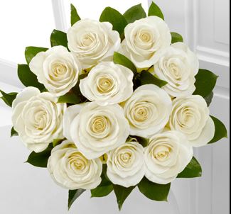 Bouquet de Rosas Blancas 24 varas – Flores a Domicilio